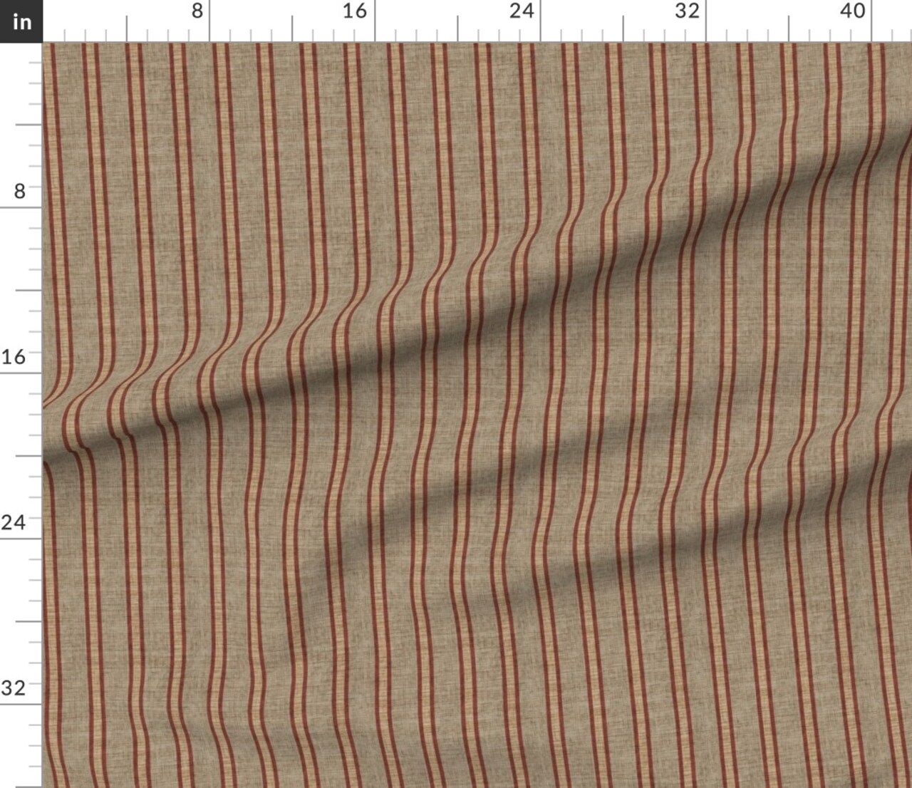 Rustic Red Rustic Farmhouse Neutral Faux Linen Custom Printed Fabric by Spoonflower Various Fabrics by the Yard or Fat Quarter